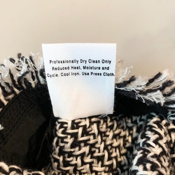 Saks Fifth Ave reversible jacket tweed black white - Picture 5 of 6